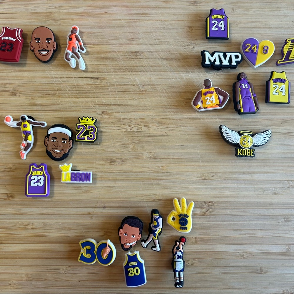 NBA legends croc charms lot